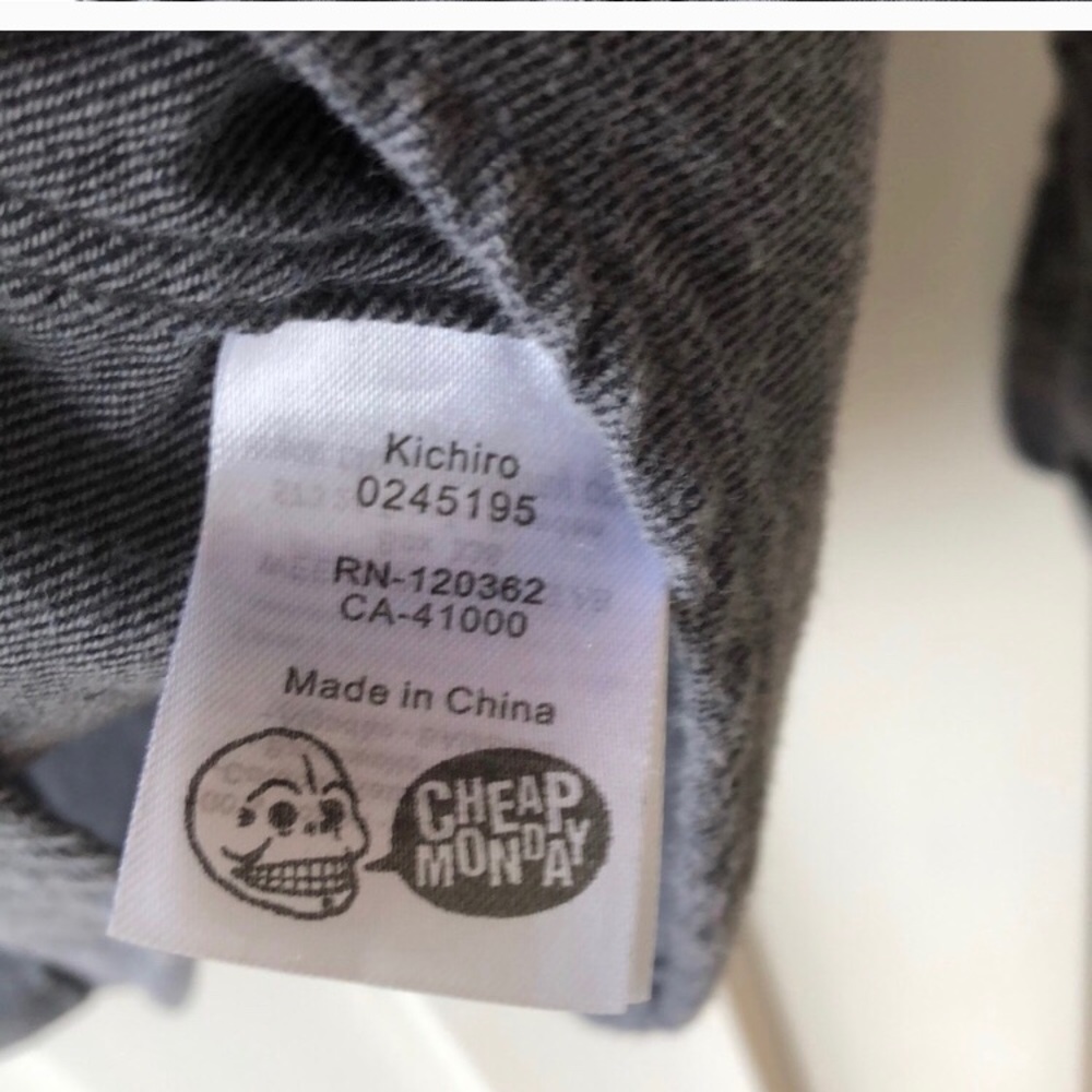 CHEAP MONDAY GREY ICHIRO BUTTON DOWN - Picture 3 of 4